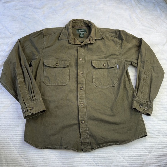 Woolrich Other - Vintage Woolrich Jacket Men M Green Cotton Outdoors Work Wear BarnSafari Shacket